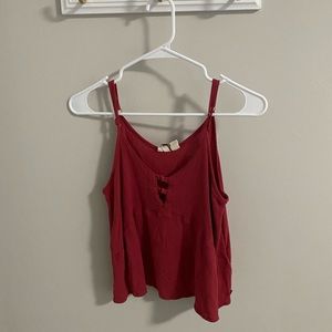 ROXY pinkish red flowy tank top